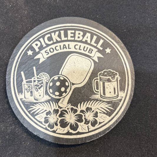 Pickle Ball Social Club Coasters