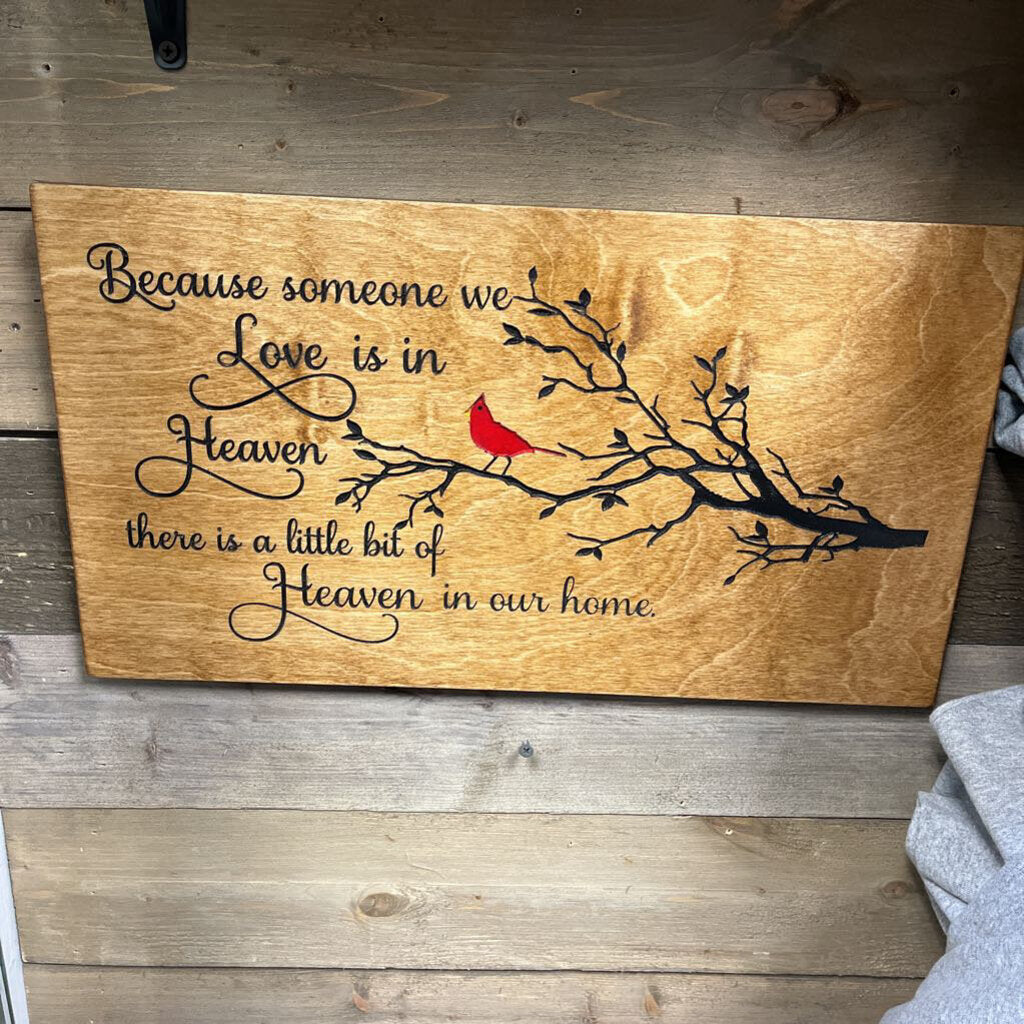 Heaven Home Wood Sign