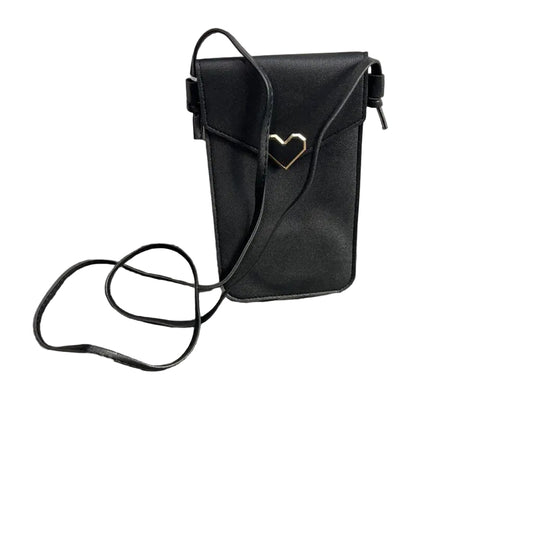 Cell Phone Pouch (Black w/heart)
