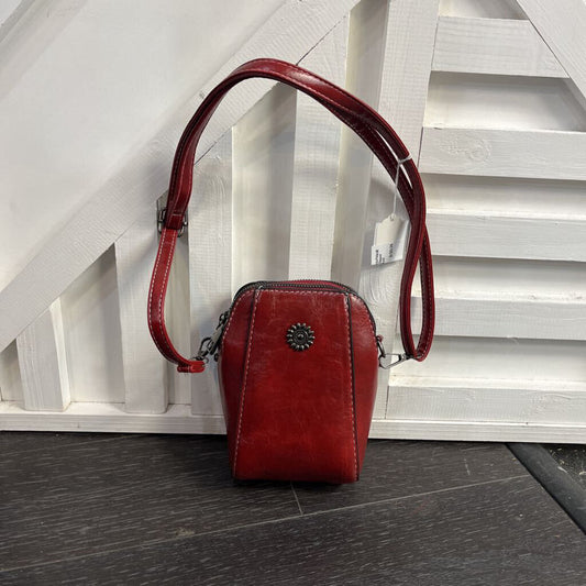 Leather Db Zipper Red Purse