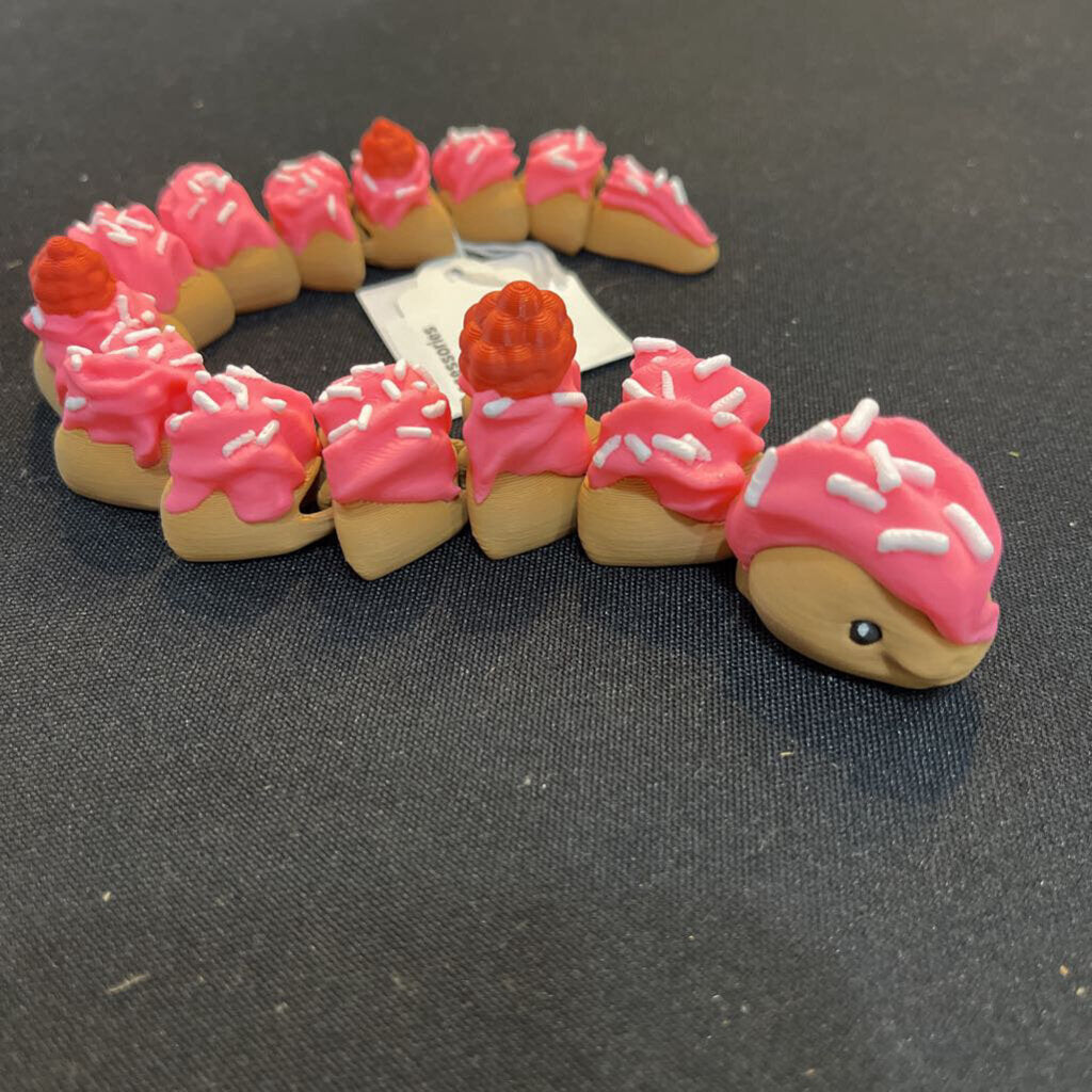 Cake Snake (tan,pink,sprinkles)