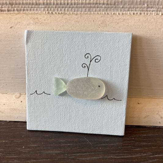 Blue magnet, whale (blue)