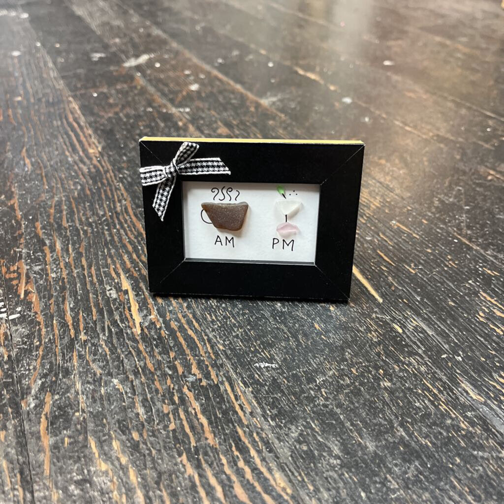 AM/PM Small Black Frame