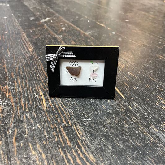AM/PM Small Black Frame
