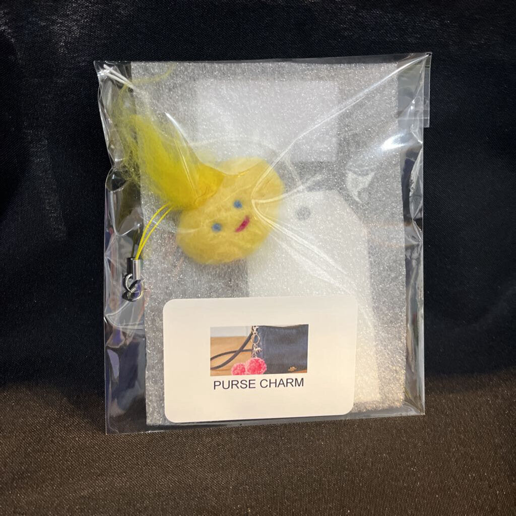 Purse Charm (yellow emoji)