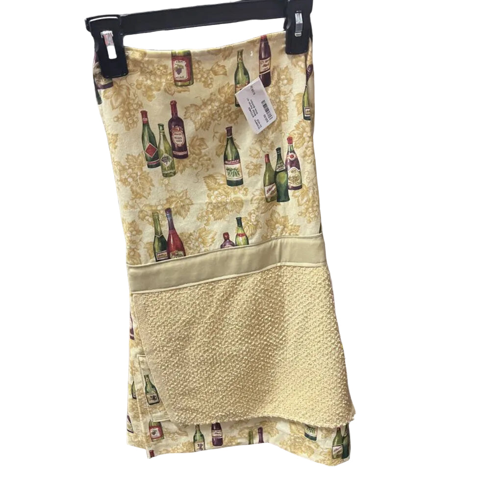 Beige Apron w/ Wine Bottles
