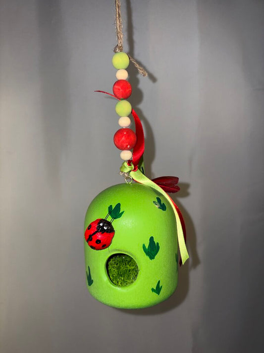 Green Domed Ceramic Bird House