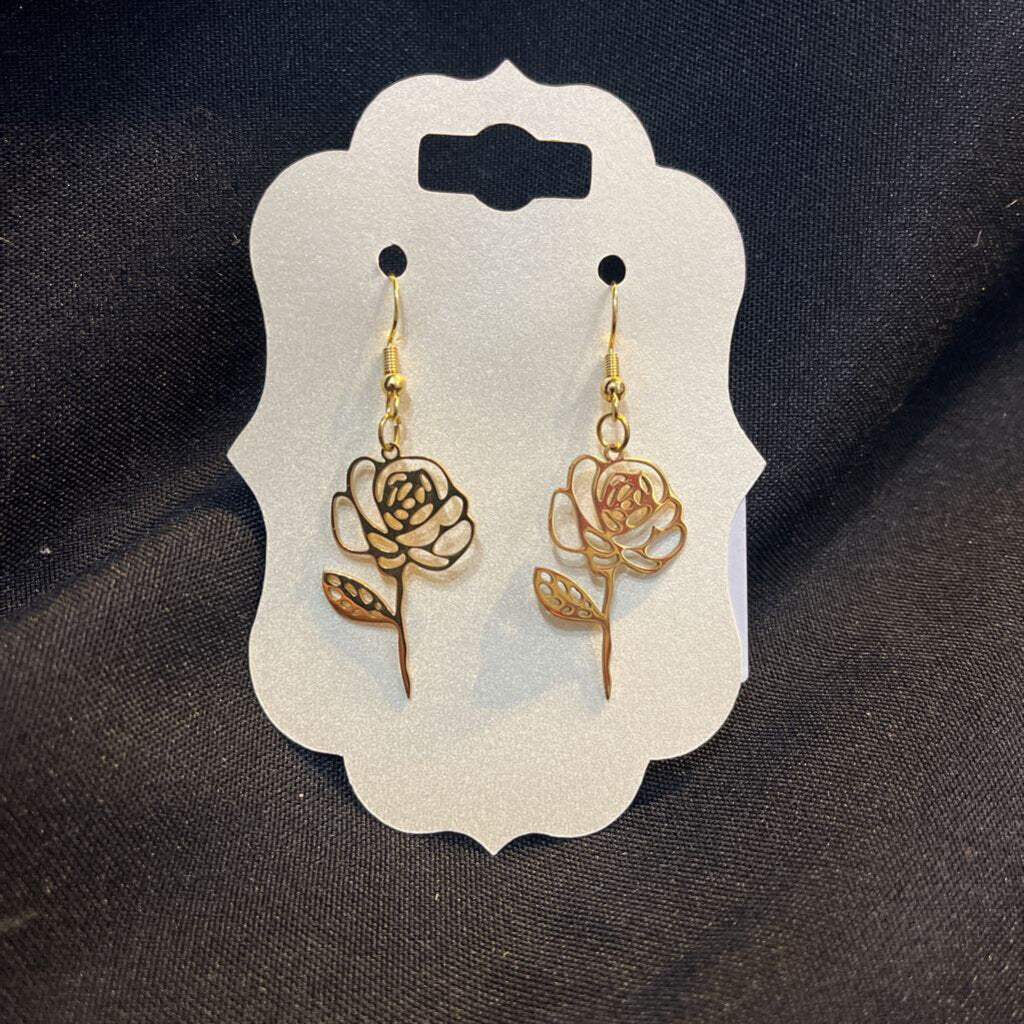 Gold Flower Cutout Earring