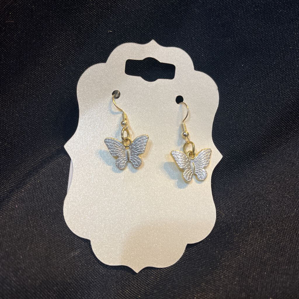 Silver & Gold Butterfly Earring