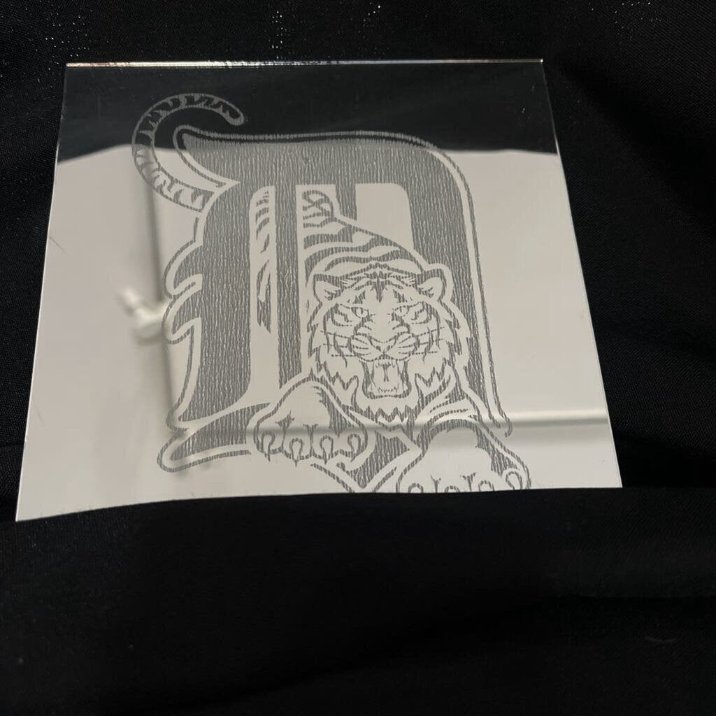 Detroit Tigers "D" Engraved Mirror (6x6)