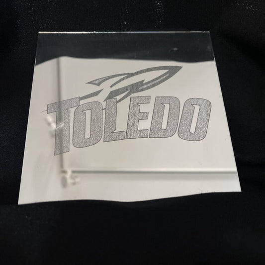 Toledo Rockets Engraved Mirror (6x6)