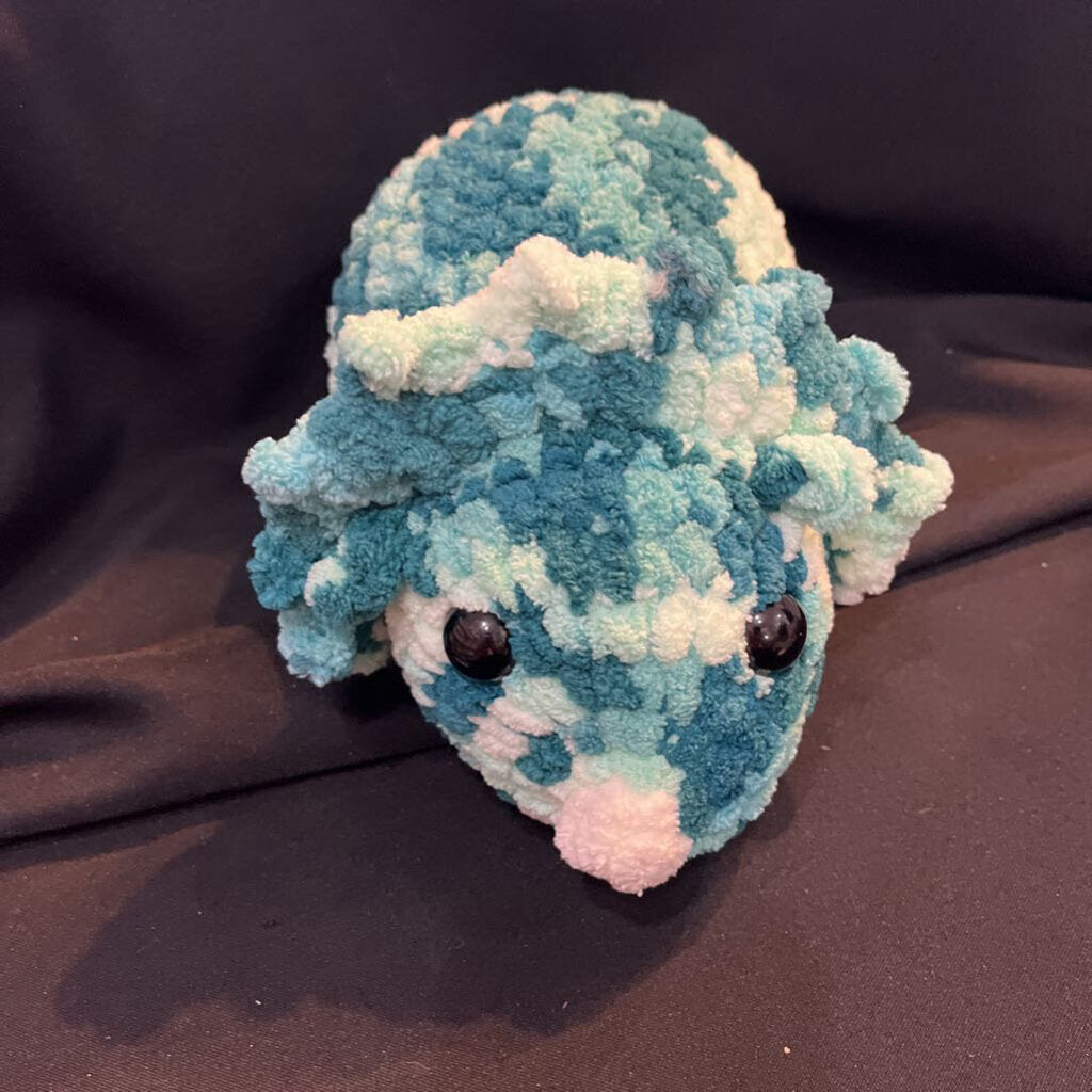 Crochet Triceratops Tye Dye