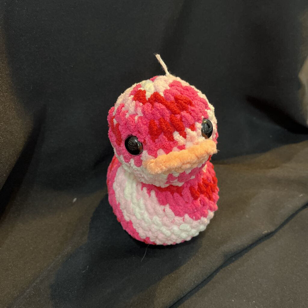 Crochet Med (pink,white,red) Duck