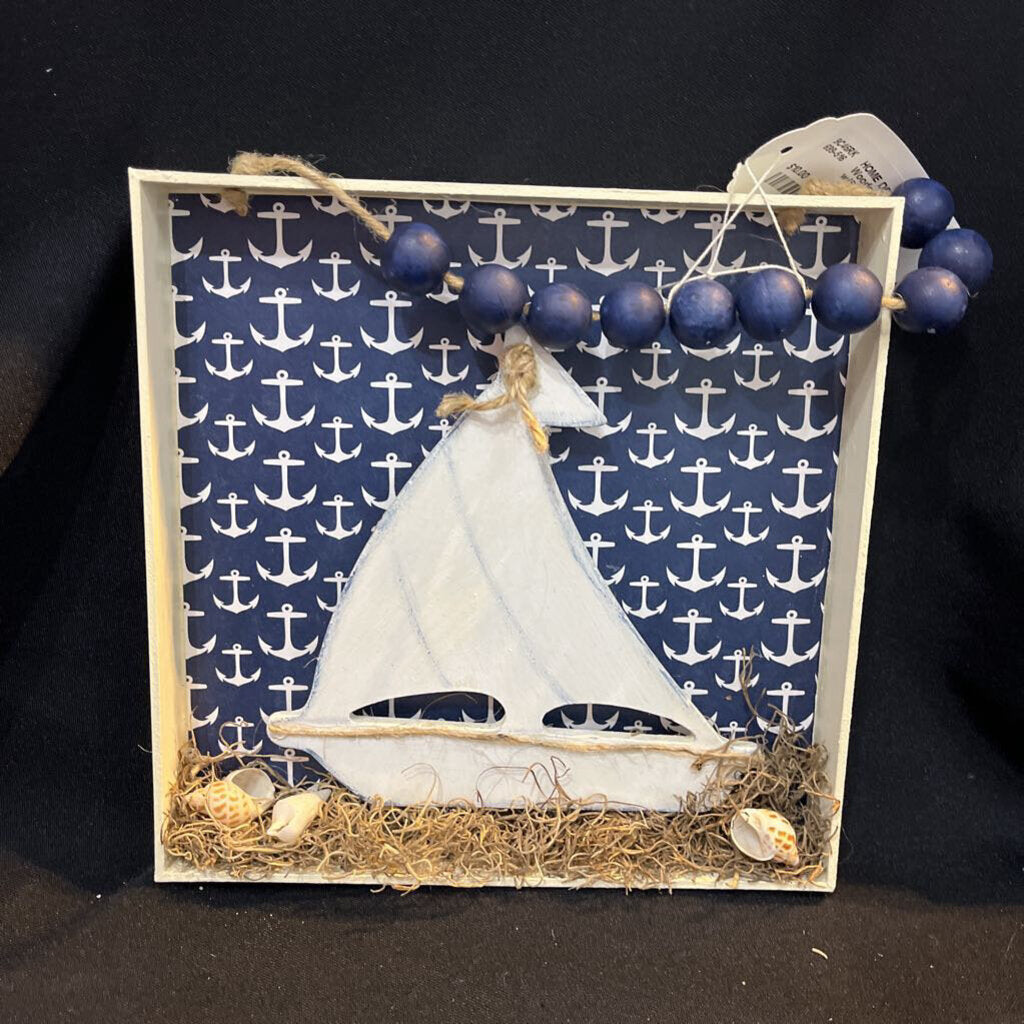 Wooden Box w/Sailboat inside