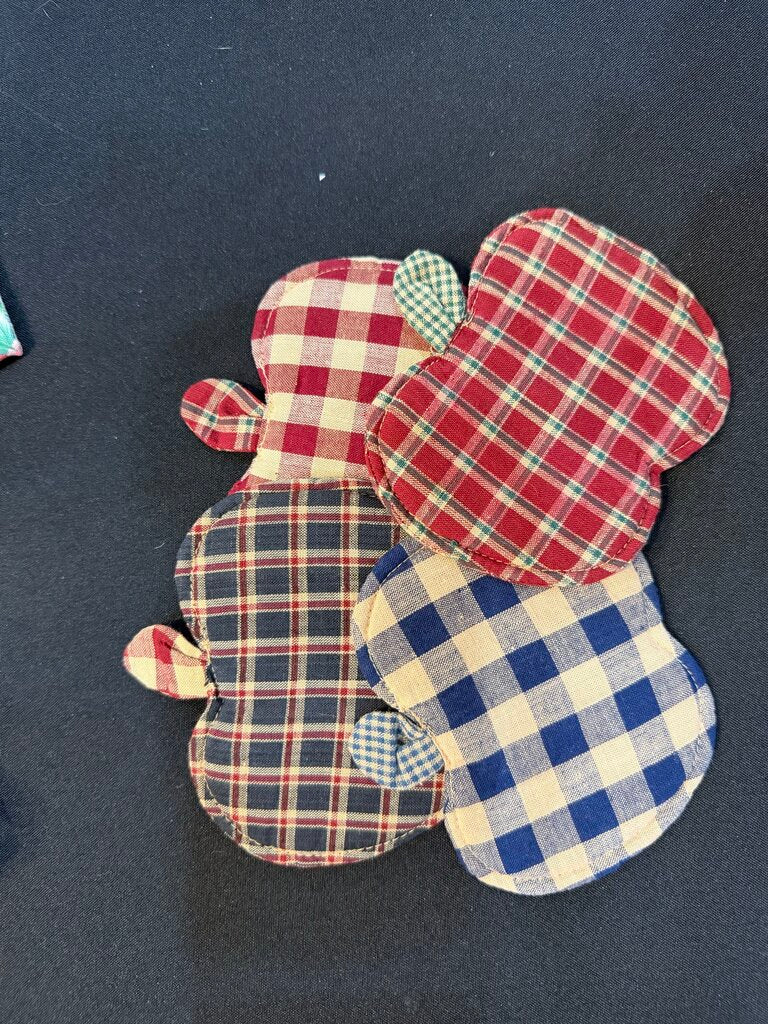Red White & Blue Apple Coasters (Set of 4)