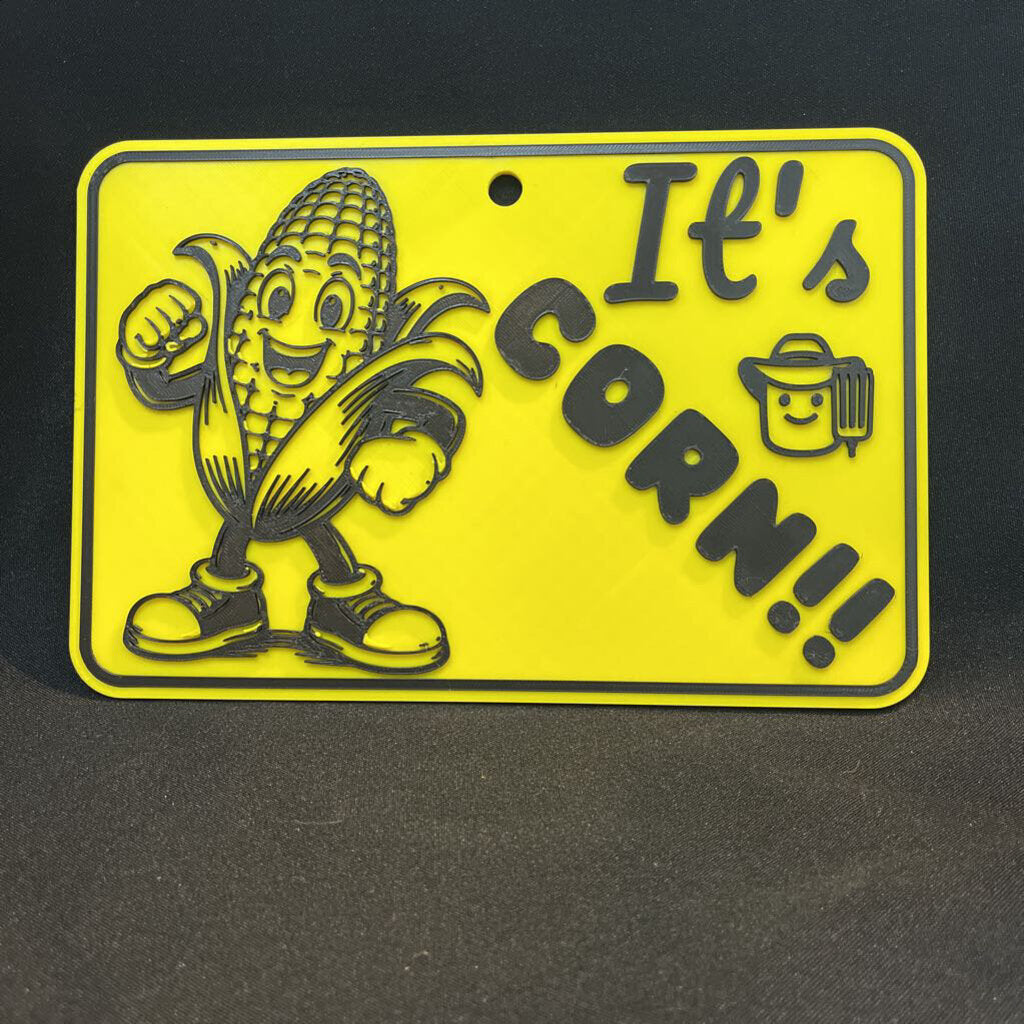 3D Sign (yellow) It's Corn