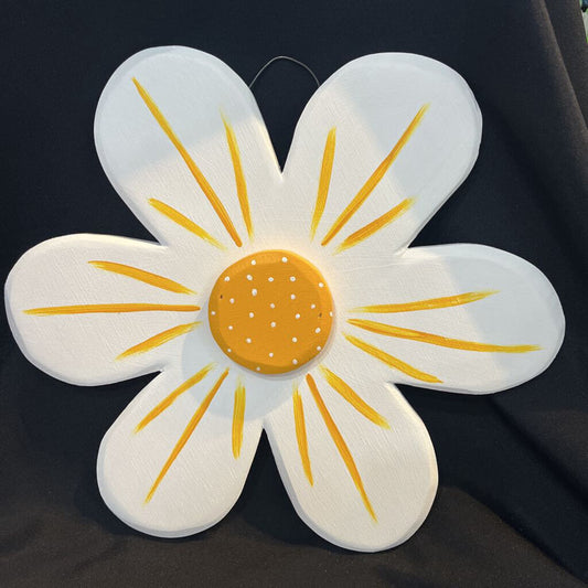 Wood Flower 12" white