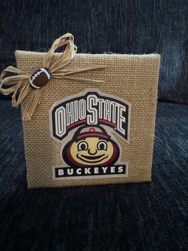 Burlap Frame OSU Brutus Buckeyes