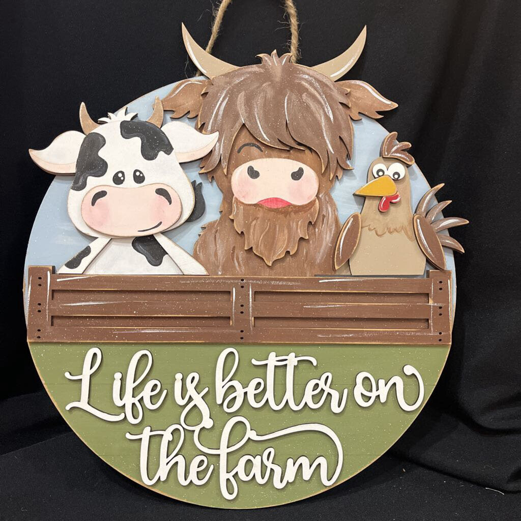 Door Hanger Life is Better on the Farm