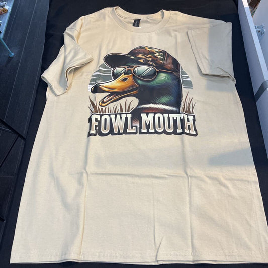 Fowl Mouth Mallard (Lg, Tan, T-shirt)