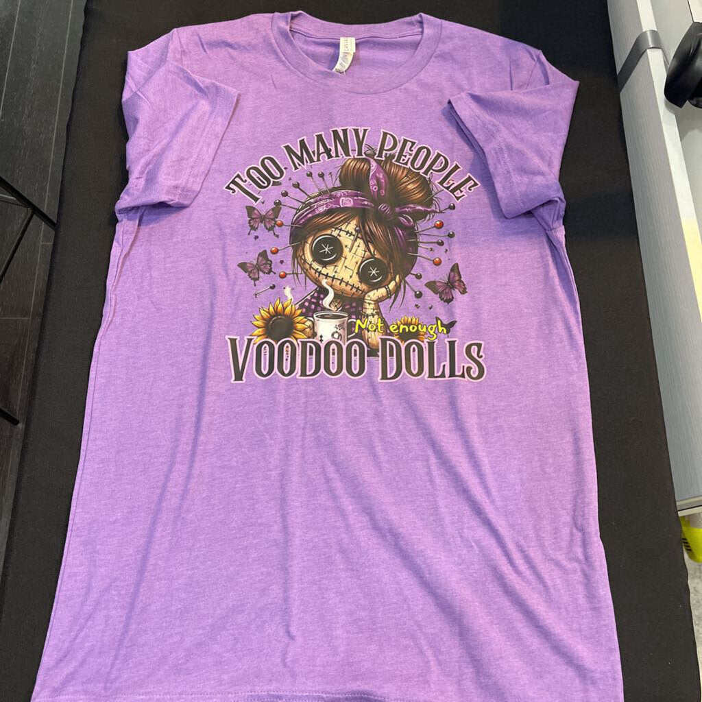 Voo Doo Doll (Med, Purple, T-shirt)