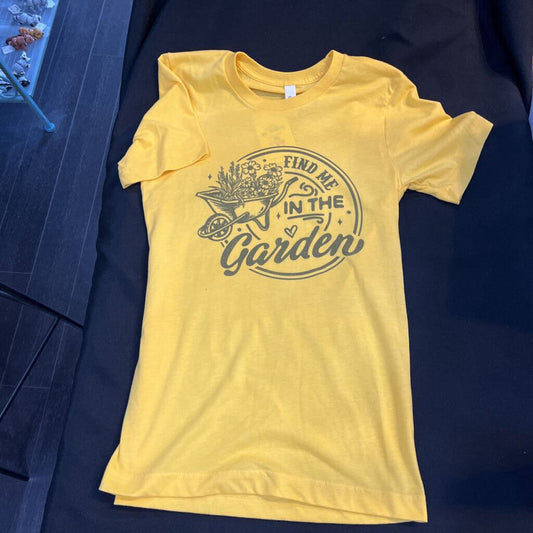 Find me in the Garden (XS, yellow, t-shirt)