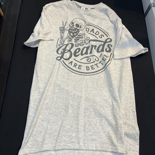 Dad w/Beards (Sm, gray, t-shirt)