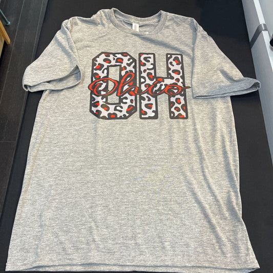 Ohio Leopard (Med, gray, t-shirt)