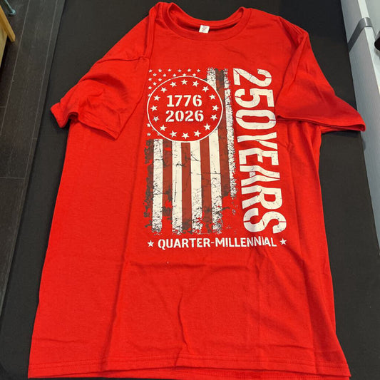 USA 250 (Med, red, t-shirt)