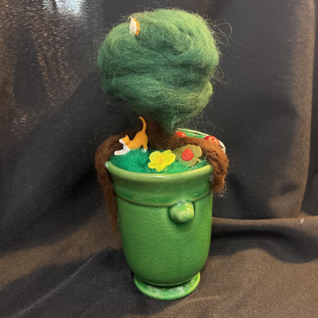 Tree in green Planter