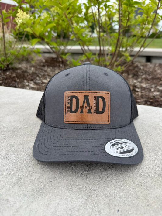 The Man, the Myth, the Legend Dad Hat (snapback, gray/black)