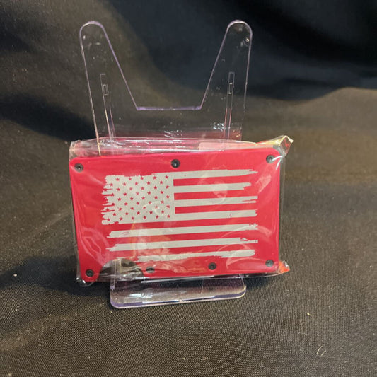 USA Flag (alloy wallet, red)