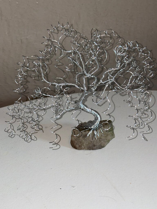 Silver Large Spiral Wire Tree