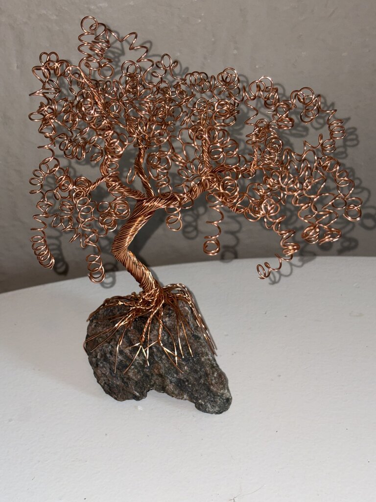 Copper Large Spiral Wire Tree