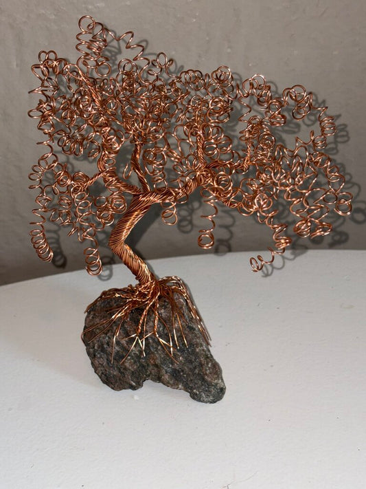 Copper Large Spiral Wire Tree