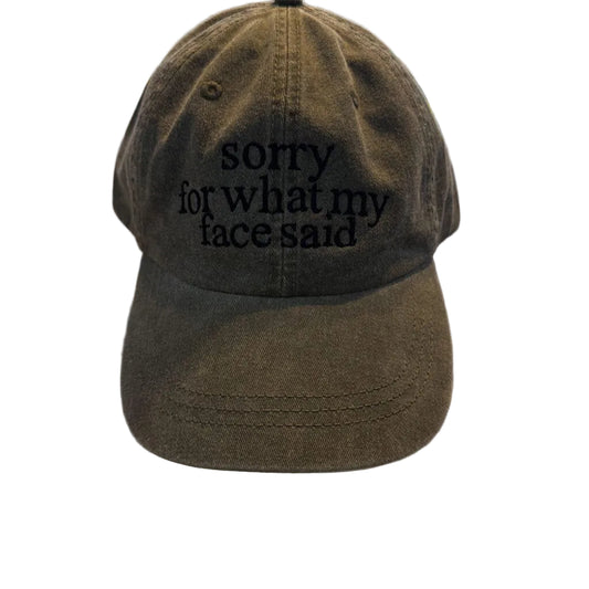 Ball Cap Sorry for what my face said Gray