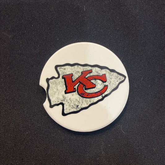 KC Chiefs Arrowhead Distressed Coaster