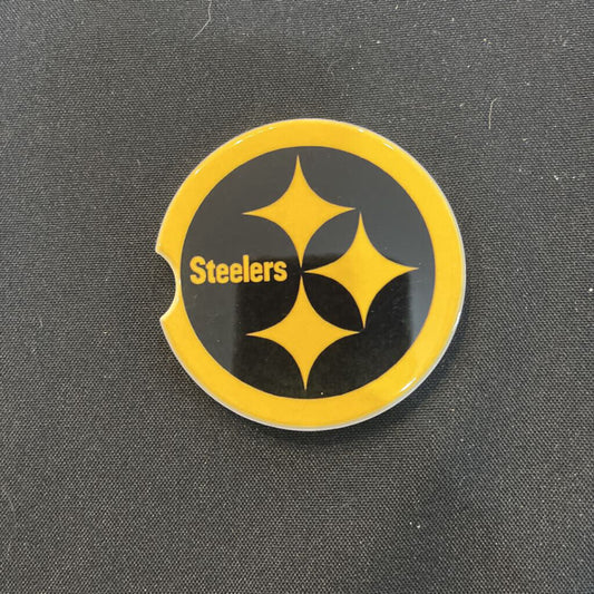 Steelers Yellow Black Round Coaster