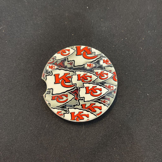 KC Chiefs Logo over Logo Coaster