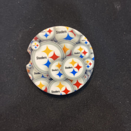 Pitts Steelers Logo over Logo Coaster