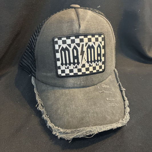 Baseball Cap Mama Bolt Checkered