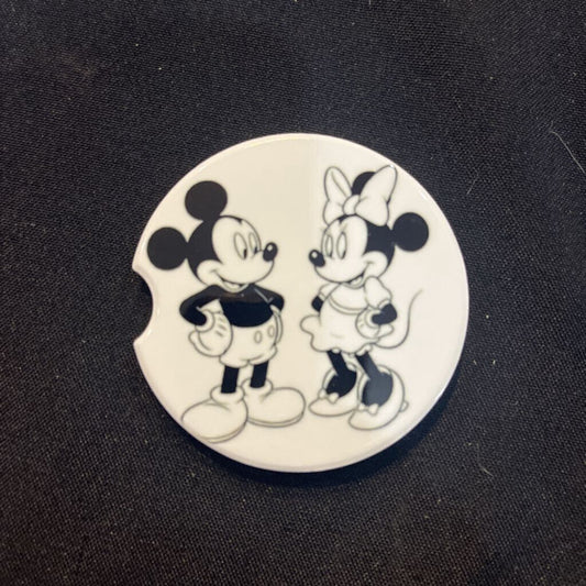 Mickey & Minnie Black & White Coaster