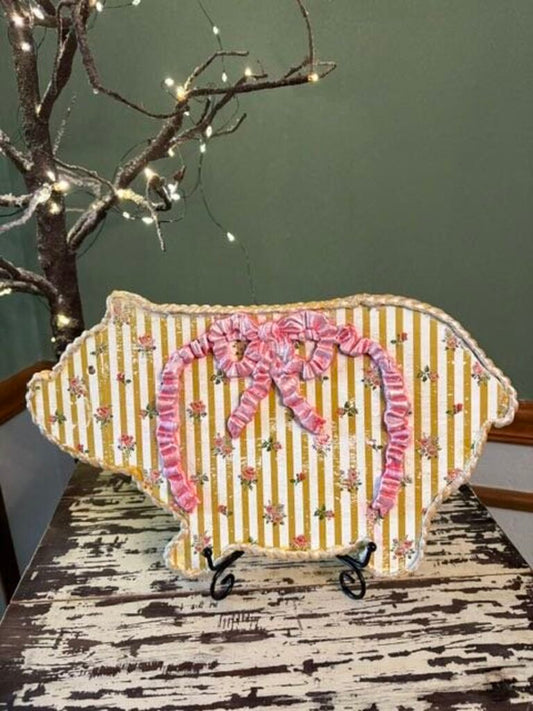 Pig w/ stripes Wall Hanger