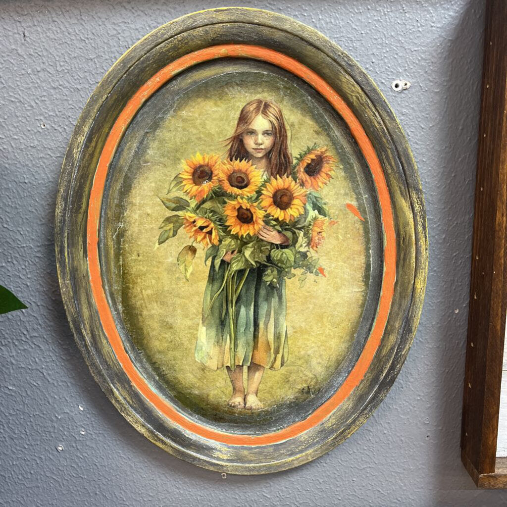Oval Daisy Picture Wall Hanger