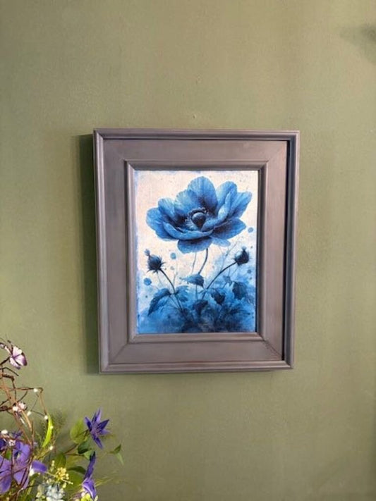 Blue Flower w/ thick frame
