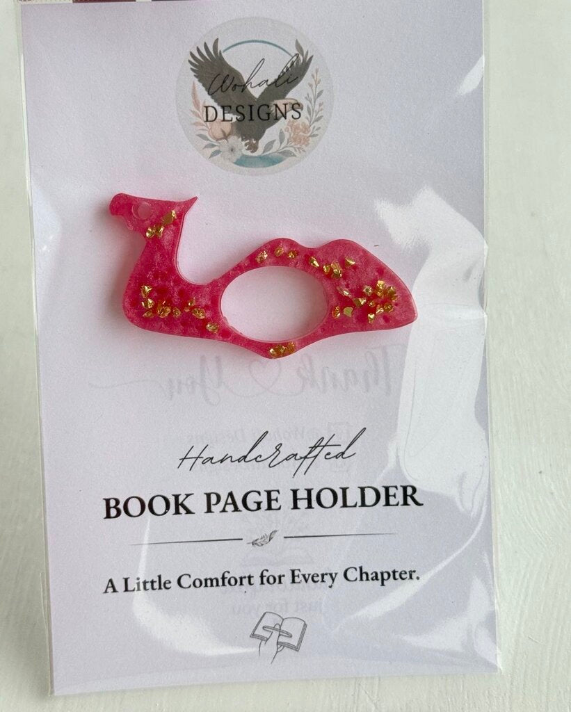 Pink & Gold Camel Book Page Holder