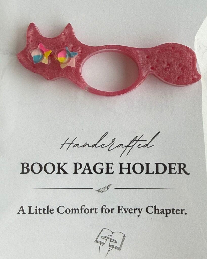 Pink Star Fox Book Page Holder