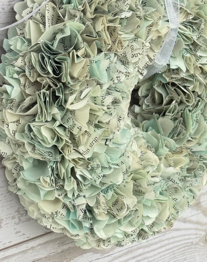 Whispering Waters 6.5" Book Page Wreath