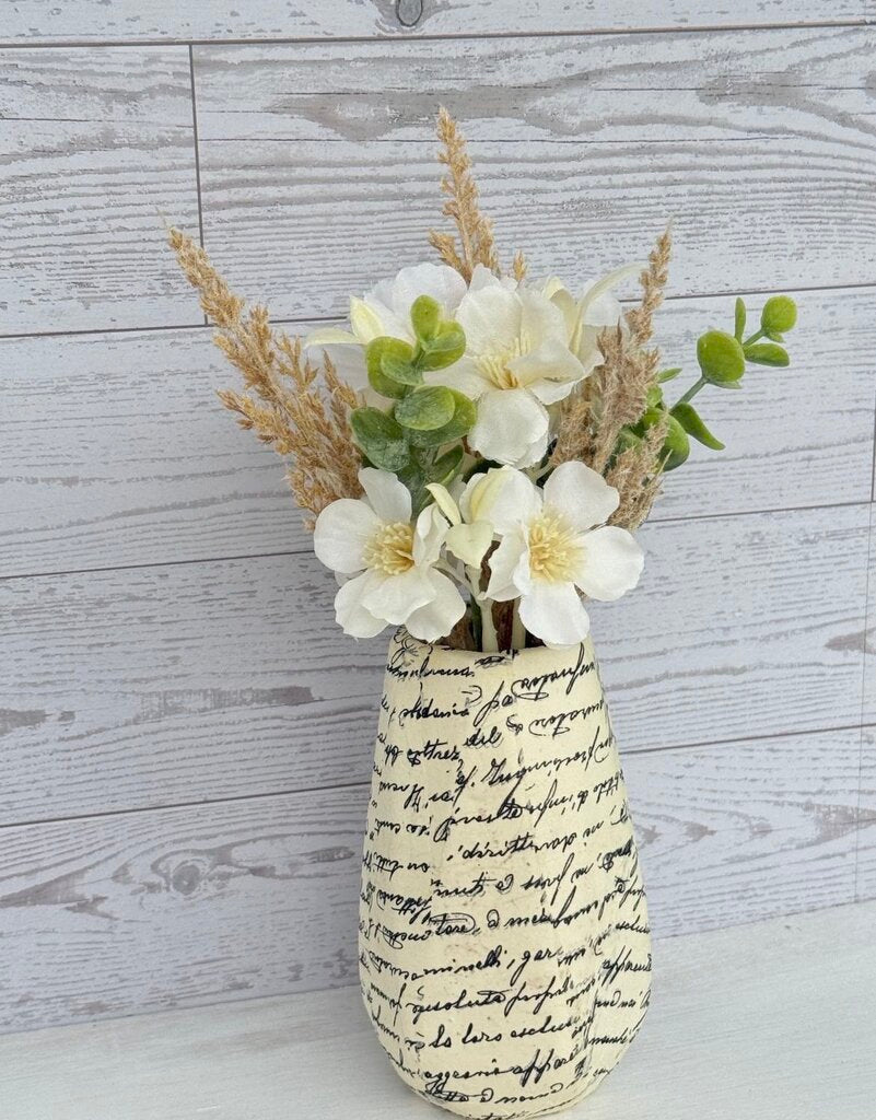 Morning Meadow Vintage Script Faux Flowers