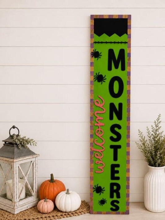 Welcome Monsters 4ft Porch Leaner